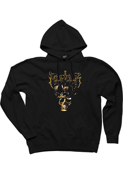 Marduk Skull Siyah Kapşonlu Sweatshirt Hoodie