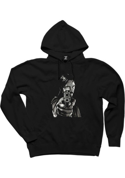 John Wick 4 Guns Siyah Kapşonlu Sweatshirt Hoodie