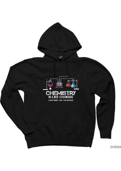 Kimyager Cooking Siyah Kapşonlu Sweatshirt Hoodie