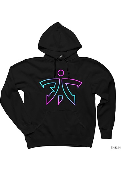 Fnatic Neon Siyah Kapşonlu Sweatshirt Hoodie