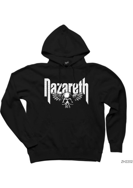 Nazareth Siyah Kapşonlu Sweatshirt Hoodie