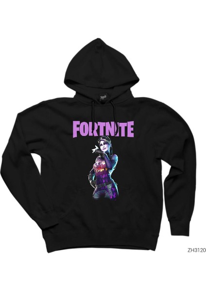 Fortnite Dark Bomber Siyah Kapşonlu Sweatshirt Hoodie