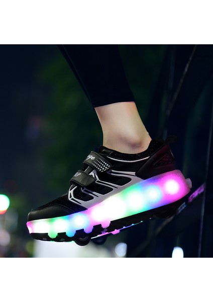 Kızlar Için LED Işıklı Paten Ayakkabıları Trend Açık Hava Spor Ayakkabıları (Yurt Dışından)