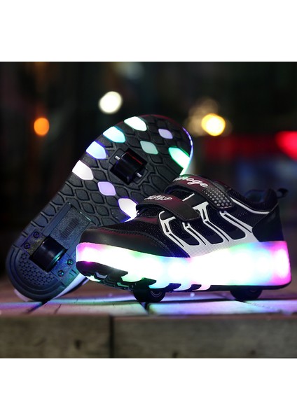 Kızlar Için LED Işıklı Paten Ayakkabıları Trend Açık Hava Spor Ayakkabıları (Yurt Dışından)