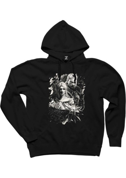 The Witcher Ciri Siyah Kapşonlu Sweatshirt Hoodie
