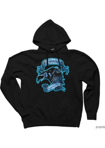 Harry Potter Ravenclaw Official Siyah Kapşonlu Sweatshirt Hoodie