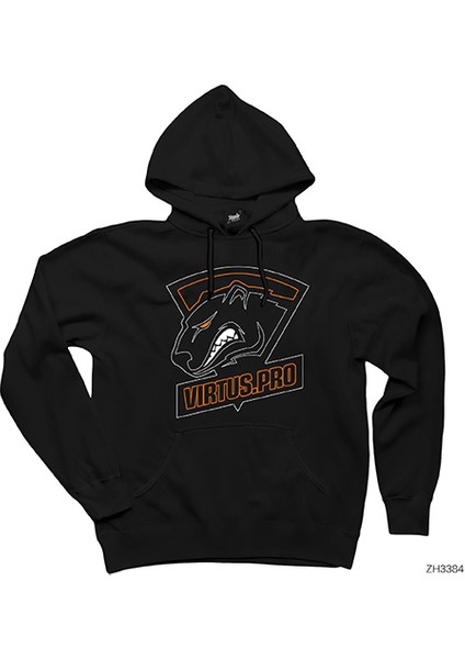 Virtus Pro Line Siyah Kapşonlu Sweatshirt Hoodie