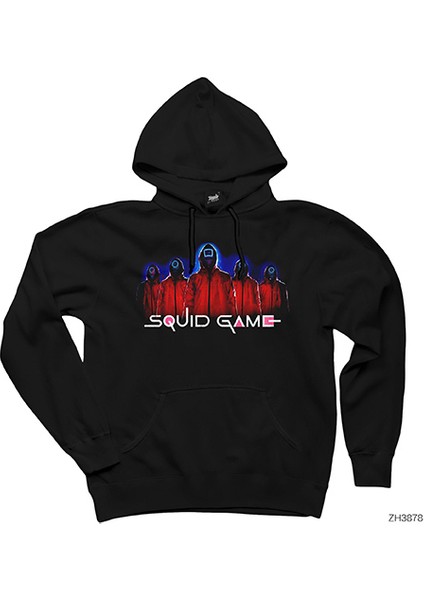 Squid Game Staff Team 2 Siyah Kapşonlu Sweatshirt Hoodie