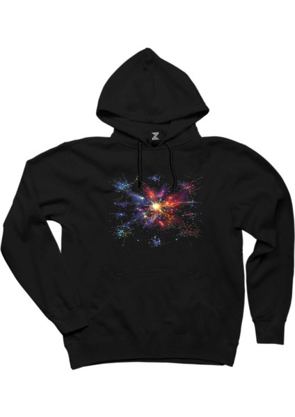 Cosmos Siyah Kapşonlu Sweatshirt Hoodie