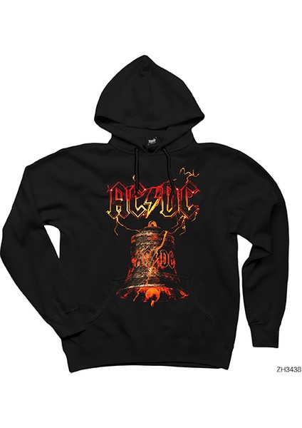 Ac Dc Bells Loughborough Siyah Kapşonlu Sweatshirt Hoodie