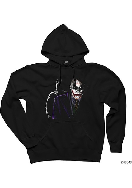 Batman Vs Joker Siyah Kapşonlu Sweatshirt Hoodie