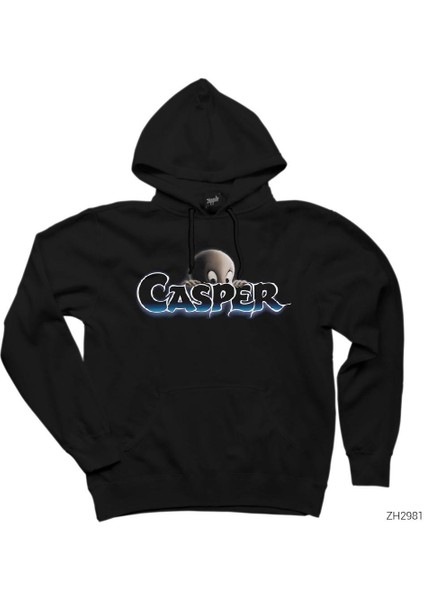 Casper Siyah Kapşonlu Sweatshirt Hoodie