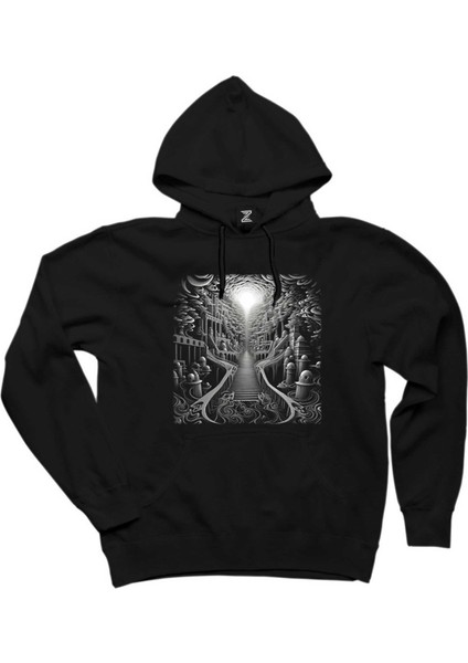Underground City Siyah Kapşonlu Sweatshirt Hoodie