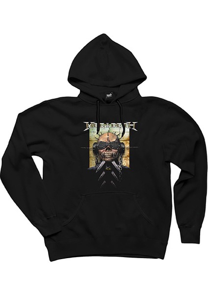Megadeth Vic 3 Siyah Kapşonlu Sweatshirt Hoodie