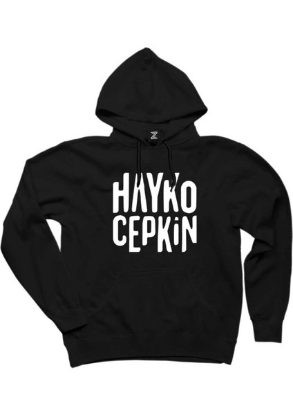 Hayko Cepkin Text Siyah Kapşonlu Sweatshirt Hoodie