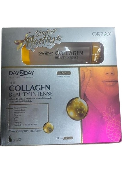 DAY2DAY The Collagen Beauty Ananas Aromalı 30 Saşe Shaker Hediyeli