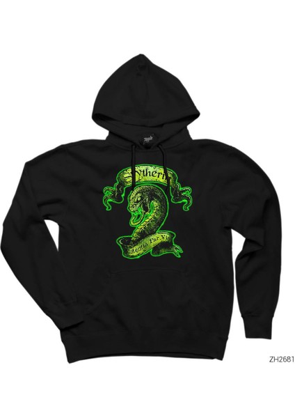 Harry Potter Slytherin Official Siyah Kapşonlu Sweatshirt Hoodie