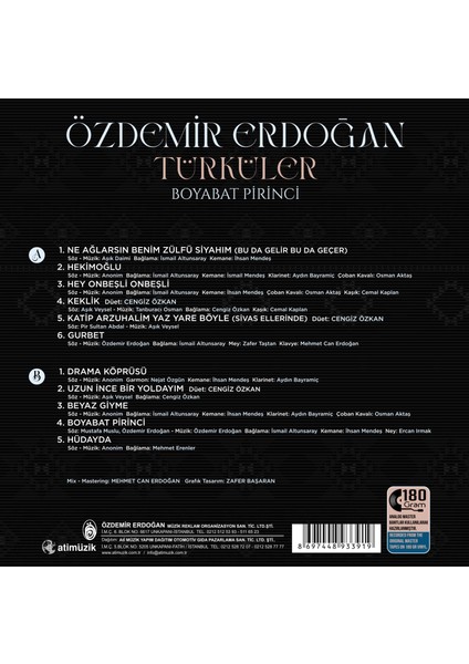 Özdemir Erdoğan - Türküler (Plak)