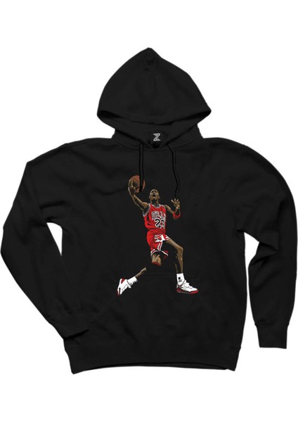 Air Jordan Grafiti Siyah Kapşonlu Sweatshirt Hoodie