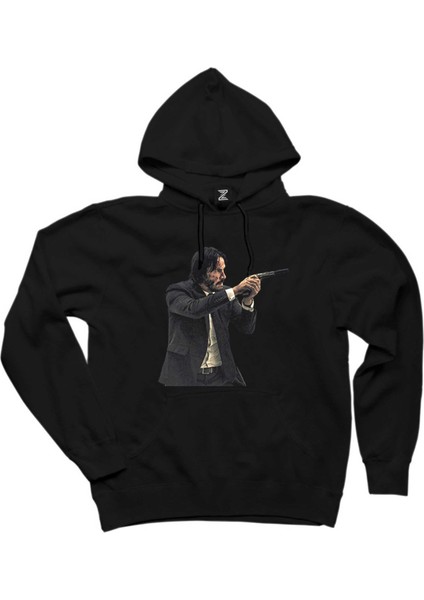 John Wick Baba Yaga Siyah Kapşonlu Sweatshirt Hoodie