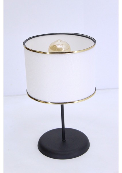 Serin Masa Abajuru Yatak Başı Lambası Gece Çoçuk Lambası Kumaş Başlık Metal Ayak modelleri