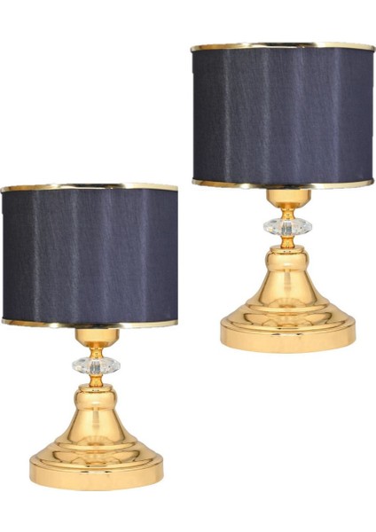 2 Adet Masa Lambası Gece Lambası Komidin Üstü Abajur