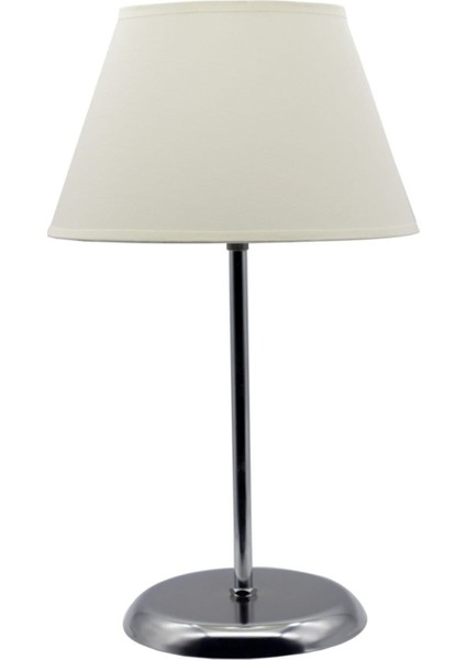 2 Adet Krem Kumaş Şapkalı Krom Kaplamalı Masa Lambası fiyatları