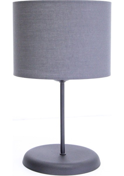 Serin Masa Abajuru Yatak Başı Lambası Gece Çoçuk Lambası Kumaş Başlık Metal Ayak