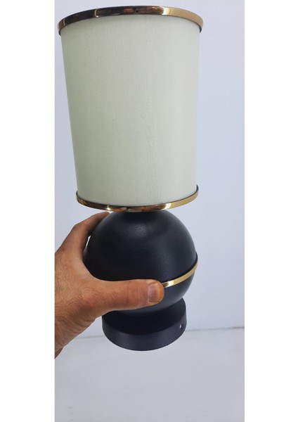 Küre Abajur Metal Ayak Kumaş Başlik modelleri