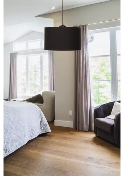 Bir Adet Krom Kaplama Siyah Abajur 1 Adet Sarkıt Siyah Avize modelleri