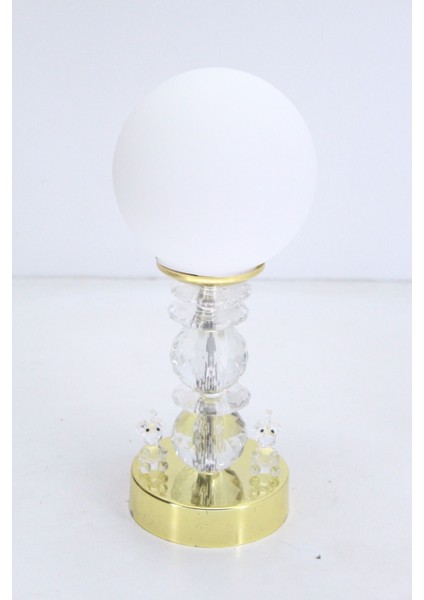 Kristal Taşlı Masa Abajuru Gece Lambası Yatak Başı Lambası