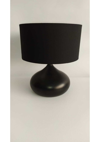 Elips Masa Lambası Siyah Kumaş Şapka