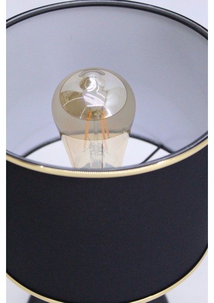 Serin Masa Abajuru Yatak Başı Lambası Gece Çoçuk Lambası Kumaş Başlık Metal Ayak modelleri