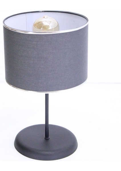 Serin Masa Abajuru Yatak Başı Lambası Gece Çoçuk Lambası Kumaş Başlık Metal Ayak modelleri