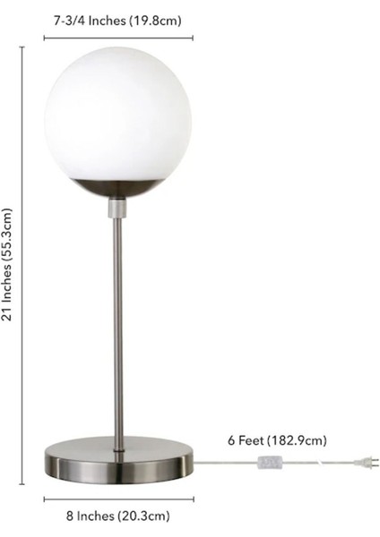 Cam Kartopu Masa Yatak Basi Abajur