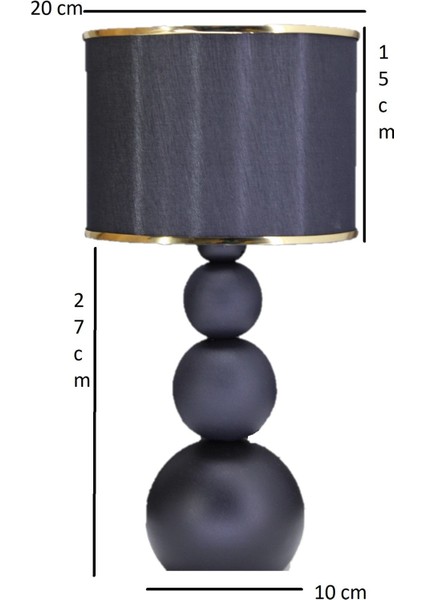 Damla Masa Abajuru Gece Lambası Metal Ayak Kumaş Başlık fiyatları