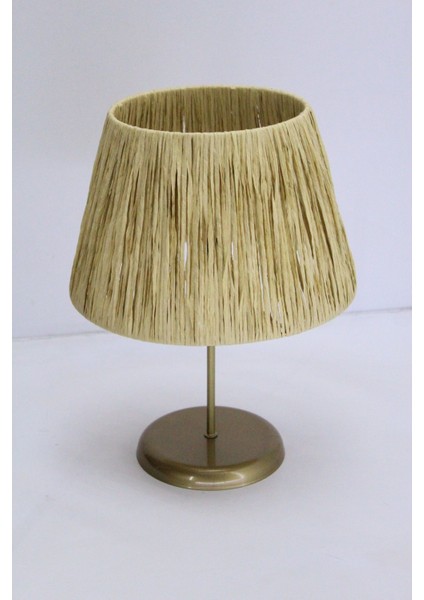 Rafya Başlıklı Metal Ayaklı Masa Abajuru modelleri