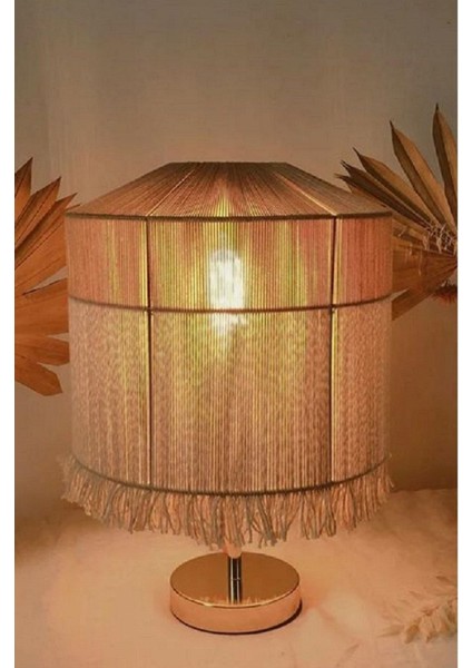 Özel Tasarım Makrome Masa Komidin Yatak Başı Abajuru fiyatları