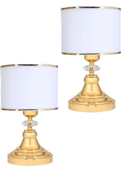 2 Adet Masa Lambası Gece Lambası Komidin Üstü Abajur