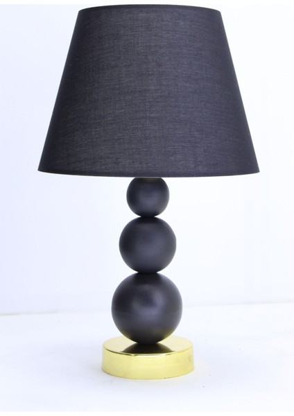 Konik Kumaş Başlıklı Metal Ayaklı Masa Abajuru Gece Lambası Dekoratif modelleri