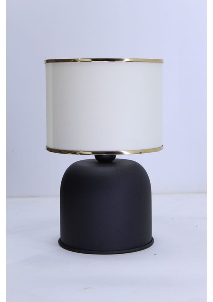 Decoratif Masa Lambası Kumaş Başlık Metal Ayak