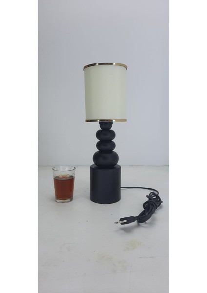 Kule Abajur Metal Ayak Kumaş Başlık