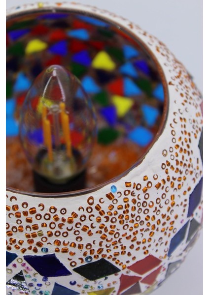 Cam Başlıklı Burhan Abajur Masa Gece Yatak Başı Lambası modelleri