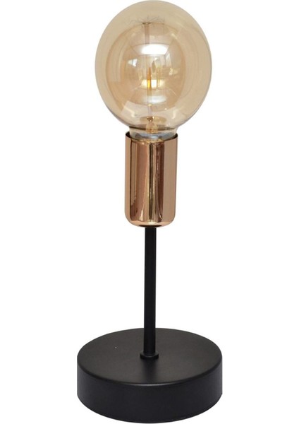 Siyah Sarı Metal Abajur