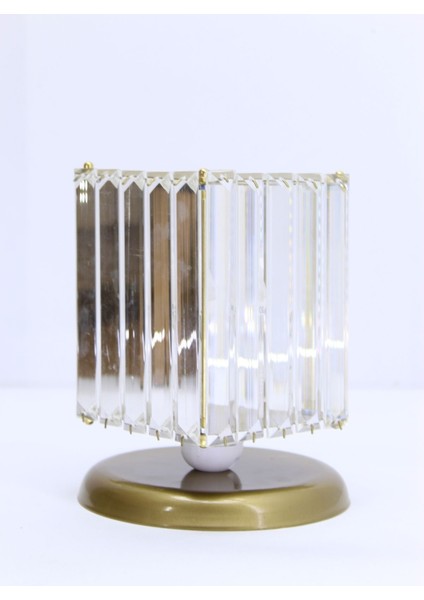 Kristal Taşlı Masa Abjuru Gece Lambası Yatak Başı Abajuru