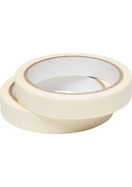 2 Adet Maskeleme Bandı Boya Bandı 18 mm x 25 m Kağıt Bant