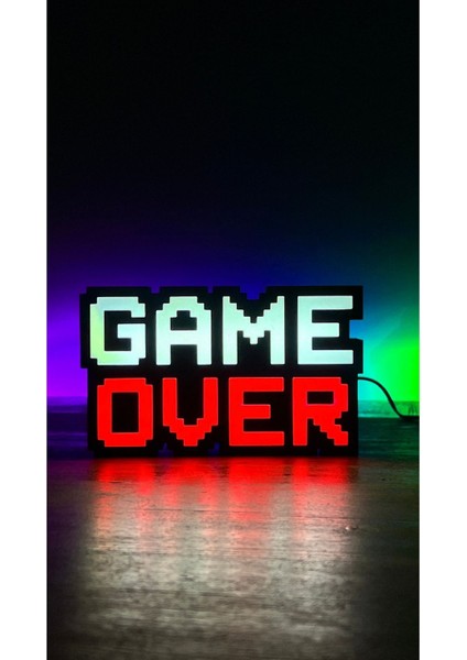 Game Over Aydınlatmalı Tablo- (Usb Type A ile Çalışmaktadır)