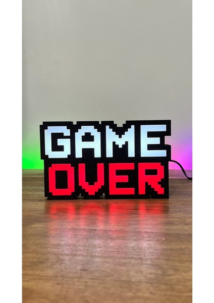 Game Over Aydınlatmalı Tablo- (Usb Type A ile Çalışmaktadır) fiyatları
