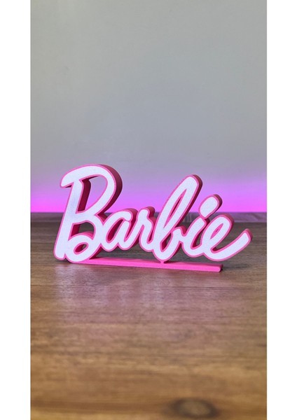 Barbie Yazılı Dekoratif Tablo