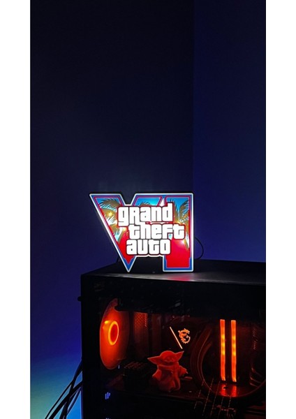 Gta 6 Aydınlatmalı Tablo (Adaptör Dahil) fiyatları